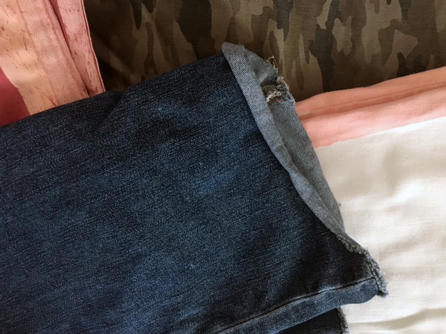 photo of jeans hem